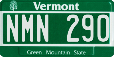 VT license plate NMN290