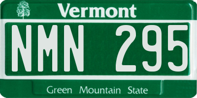 VT license plate NMN295