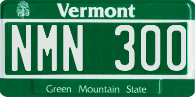 VT license plate NMN300