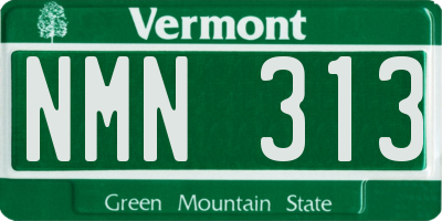 VT license plate NMN313