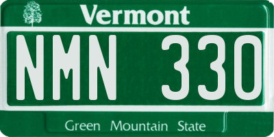 VT license plate NMN330