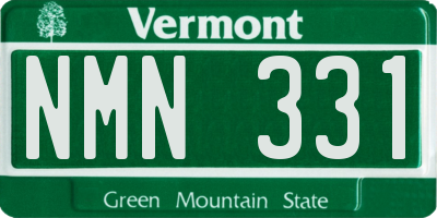 VT license plate NMN331