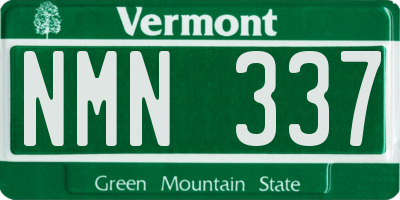 VT license plate NMN337
