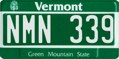 VT license plate NMN339