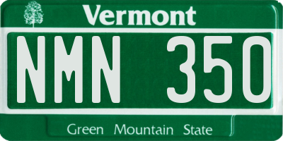VT license plate NMN350
