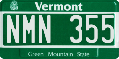 VT license plate NMN355