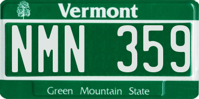VT license plate NMN359