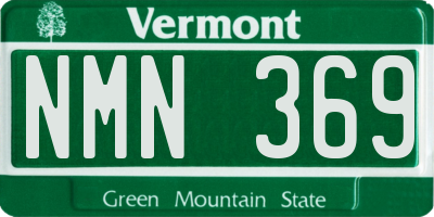 VT license plate NMN369