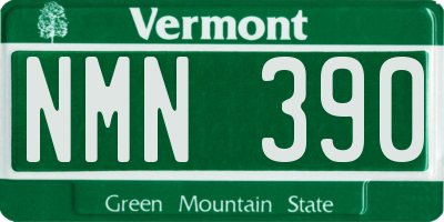 VT license plate NMN390