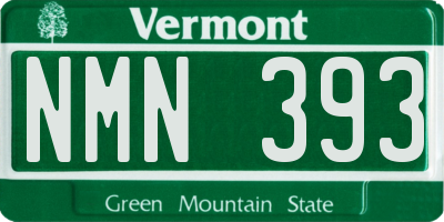 VT license plate NMN393