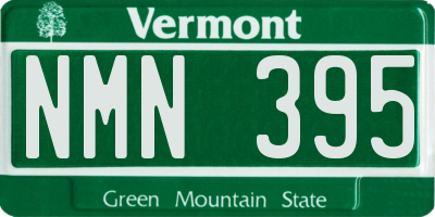 VT license plate NMN395