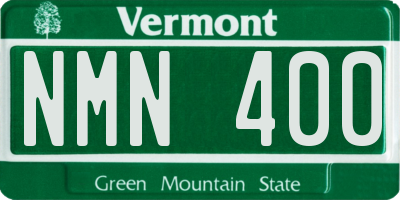 VT license plate NMN400