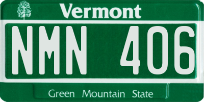 VT license plate NMN406