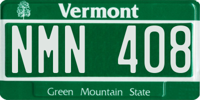 VT license plate NMN408