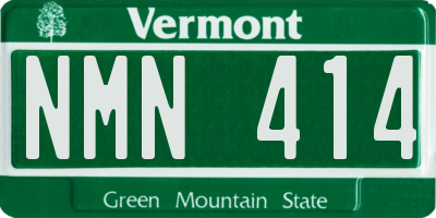 VT license plate NMN414