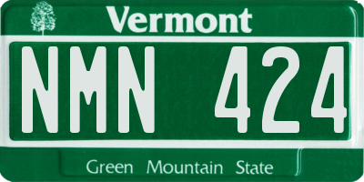 VT license plate NMN424