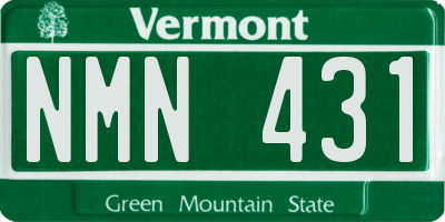 VT license plate NMN431