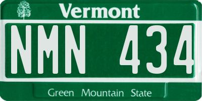 VT license plate NMN434