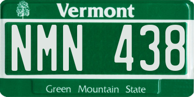 VT license plate NMN438