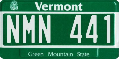 VT license plate NMN441