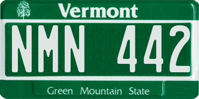 VT license plate NMN442