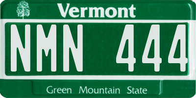 VT license plate NMN444