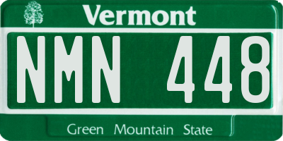 VT license plate NMN448