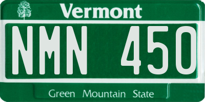 VT license plate NMN450
