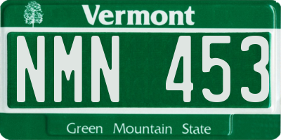 VT license plate NMN453