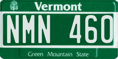 VT license plate NMN460