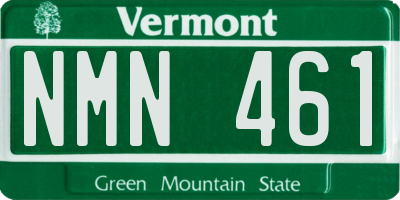 VT license plate NMN461