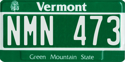 VT license plate NMN473