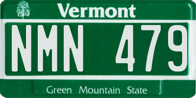 VT license plate NMN479