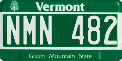 VT license plate NMN482