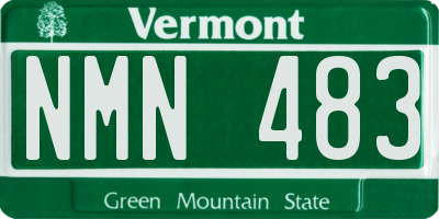 VT license plate NMN483