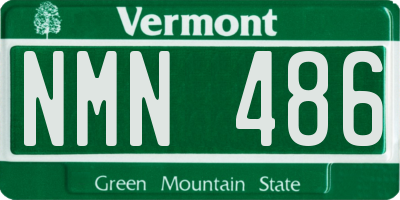 VT license plate NMN486