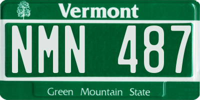 VT license plate NMN487