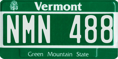 VT license plate NMN488