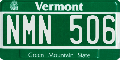 VT license plate NMN506