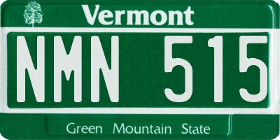 VT license plate NMN515