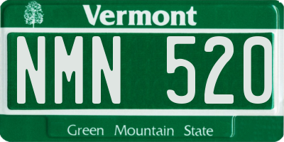 VT license plate NMN520