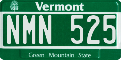 VT license plate NMN525