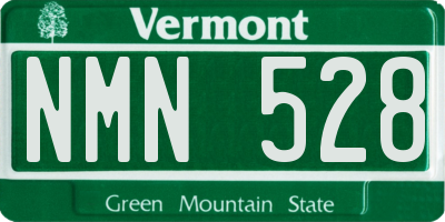 VT license plate NMN528