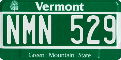 VT license plate NMN529