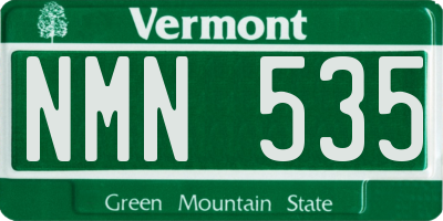 VT license plate NMN535