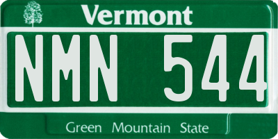 VT license plate NMN544