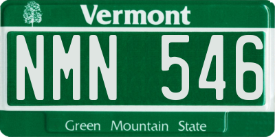 VT license plate NMN546