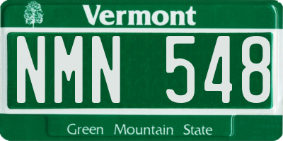 VT license plate NMN548