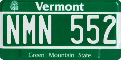VT license plate NMN552