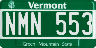 VT license plate NMN553